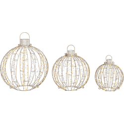 GAROUR - LED kerstdecoratie set van 3 - Goud - IJzer