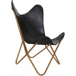 Mycha Ibiza Vlinderstoel – zwart – leren stoel – Butterflychair  - Fauteuil  - Talamanca 11