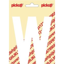 Plakletter Nobel Sticker witte letter W - Pickup