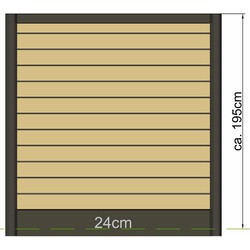 Berton sleufpaal Zaan gecoat tussenmodel 275 cm Tuindeco
