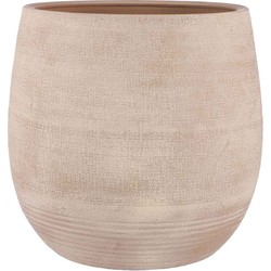 Mica Decorations Victor Ronde Pot - H45 x Ø40 cm - Terracotta - Beige