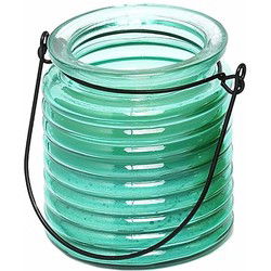 Citronellakaars - in blauw glas - 8 cm - insecten verjagen - geurkaarsen