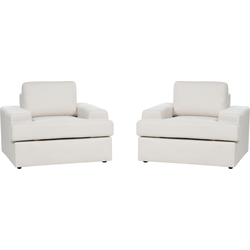 Beliani ALLA - Fauteuil-Beige-Polyester