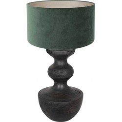 Anne Light and home tafellamp Lyons - zwart - hout - 40 cm - E27 fitting - 3480ZW