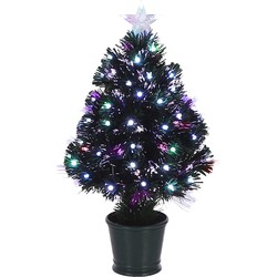 Tweedekans kerstboom - fiber - 60 cm - met licht en piek - Kunstkerstboom