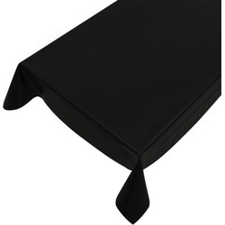 Tafelzeil/tafelkleed zwart 140 x 175 cm - Tafelzeilen
