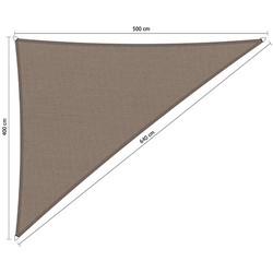 Shadow Comfort waterafstotend 90 graden driehoek 4x5x6,4m Stonegrey