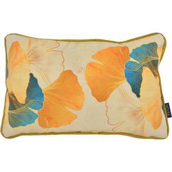 Velvet Ginkgo #3 | 30 x 50 cm | Kussenhoes | Velvet/Polyester