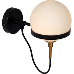 Art deco wandlamp badkamer 1xG9 IP44 zwart