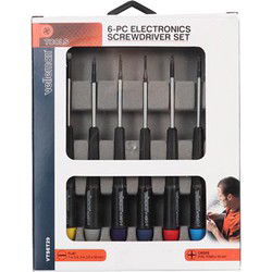 Set van 6 precisieschroevendraaiers (plat/ph)