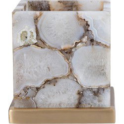 PTMD Tafellamp Charlley - 20x20x21 cm - Steen - Goud