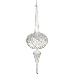 Ornament glas l10b10h34 cm helder