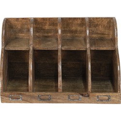 Clayre & Eef Brievenhouder  40x22x23 cm Bruin Hout Postbakje