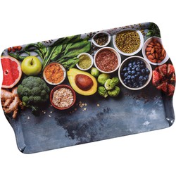 Dienblad met Handvat - Mode: Healthy Kitchen - Afm. 48 x 30.5 x 3.5 Cm.