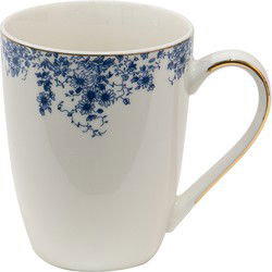 Clayre & Eef Mok Blauw Porselein Bloemen