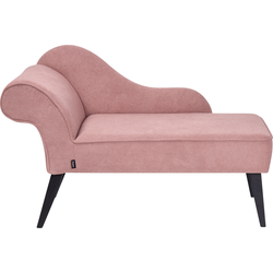 Beliani BIARRITZ - Chaise longue-Roze-Polyester