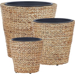 Beliani PLAKA - Plantenbak voor buiten-Natuurlijk-Waterhyacinth