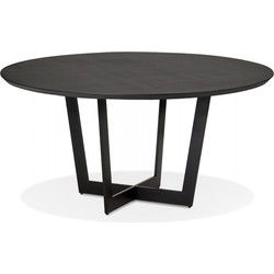 LULU ronde eettafel 120x120x75 cm Zwart