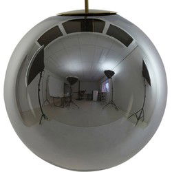 Light & Living - hanglamp - Medina - zwart - glas smoke glas - Ø 48cm - E27 - 2958965