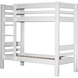 MOJO Stapelbed rechte ladder White Wash 70 x 160 cm - inclusief montage