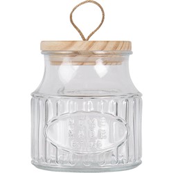 Clayre & Eef Voorraadpot  Ø 12x13 cm Glas Rond Voorraadbus