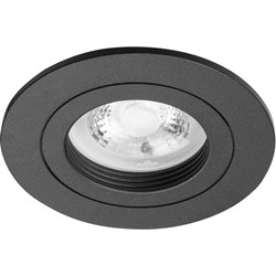 Highlight - Downlights - Plafondlamp - GU10 - 8 x 8  x 12,5cm - Zwart