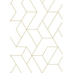 ESTAhome fotobehang grafische lijnen wit en goud - 200 x 279 cm - 158962