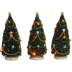 Drie bomen met verlichting 15 cm hoog - Luville