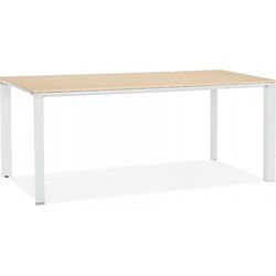Design directiebureau 'XLINE' 200 in natuurlijke afwerking hout en witte structuur - 200x100 cm