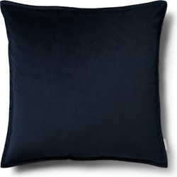 Riviera Maison Kussensloop 60x60 Zwart - RM Velvet Pillow Cover - Blauw 