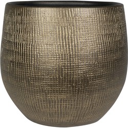 Steege Plantenpot - modern design - goudkleurig - 32 x 36 cm - Plantenpotten