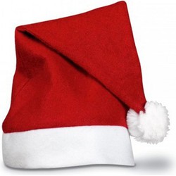 12 Stuks - Kerstmuts - Kerstmuts Volwassenen - Rood met Witte rand Kerst muts - Kerstmutsen voor Volwassenen - Man - Vrouw