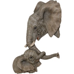 Wanddecoratie Elephants Love 60x77cm