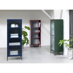 Vitrinekast Groen - 40x58x160cm - Metaal - Kast Bronco