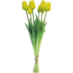 Strauß Tulpen Sally 7 Stück gelb 47 cm Kunstblume - Buitengewoon de Boet
