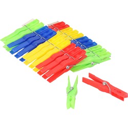 Kunststof wasknijpers - 24x - 4 kleuren per set - 8 cm - Knijpers