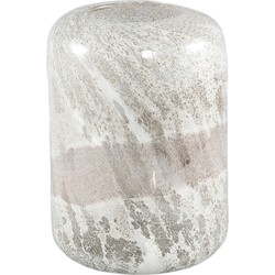 PTMD Axil White glass vase layered round S