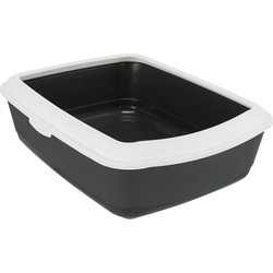 TRIXIE KATTENBAK CLASSIC ANTRACIET / WIT 47X37X15 CM