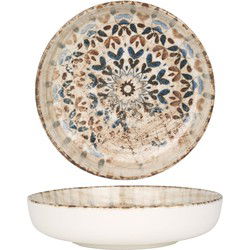 Rinart Diepbord - Aztec - Porselein - 17 cm (410cc) - set van 6
