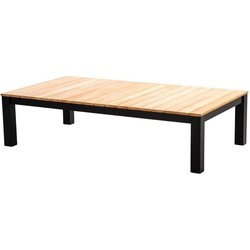Midori coffee table 140x75cm. alu black/teak - Yoi