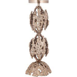 PTMD Kandelaar Barrie - 16x16x47 cm - Aluminium - Goud