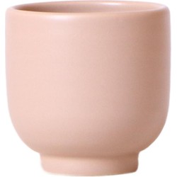 Kolibri Home | Glazed bloempot - Zandkleurige keramieken sierpot met glans - Ø6cm