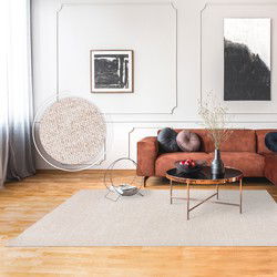 Laagpolig Vloerkleed Barnova Gemeleerd - Creme - 200x280 cm