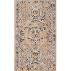 Safavieh Trendy New Transitional Indoor Woven Area Rug, Bristol Collection, BTL347, in Camel & Blue, 91 X 152 cm