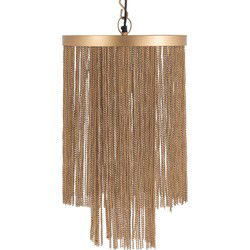 PTMD Hanglamp Brenton - 30x30x50 cm - Ijzer - Goud