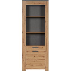 Dressoir 2 Deuren waarvan 1 van gehard glas H199 cm - Follow