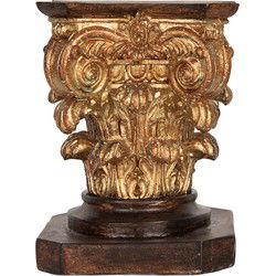Clayre & Eef Plantentafel 12x12x16 cm Bruin Kunststof