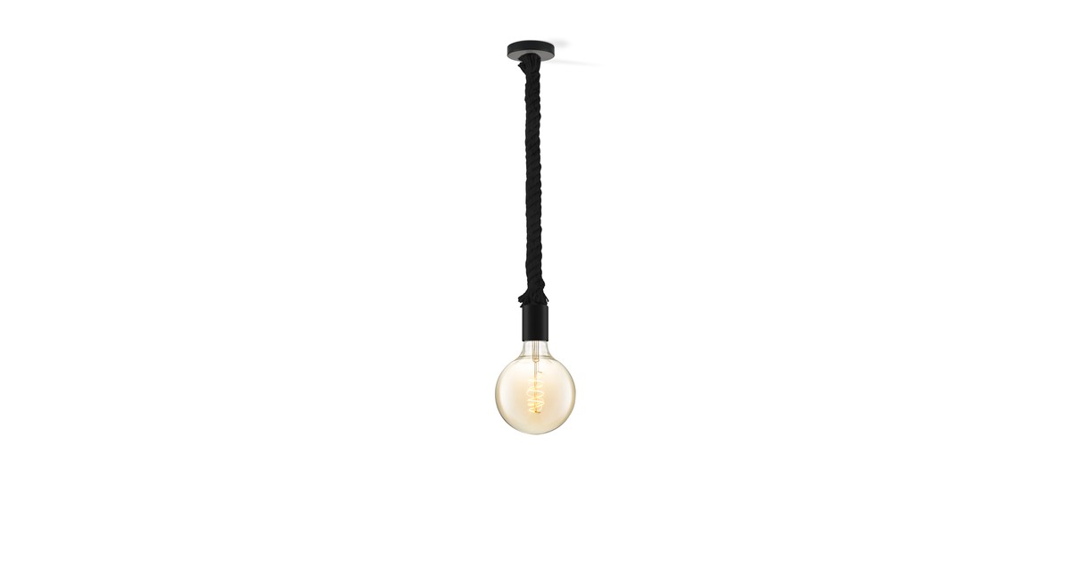 Home sweet home hanglamp Leonardo zwart Spiral g125 - amber