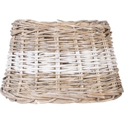 Clayre & Eef Lampenkap  25x18x16 cm Bruin Rotan Rond Rieten Lampenkap