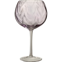 Wijnglas | glas | paars | 11.5x11.5x (h)21 cm